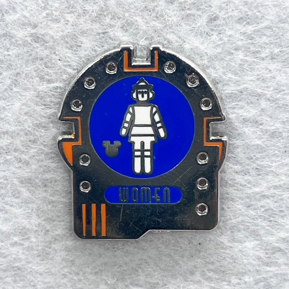 🔮 5/$25 Disney Space Mountain Women's‎ Restroom Pin